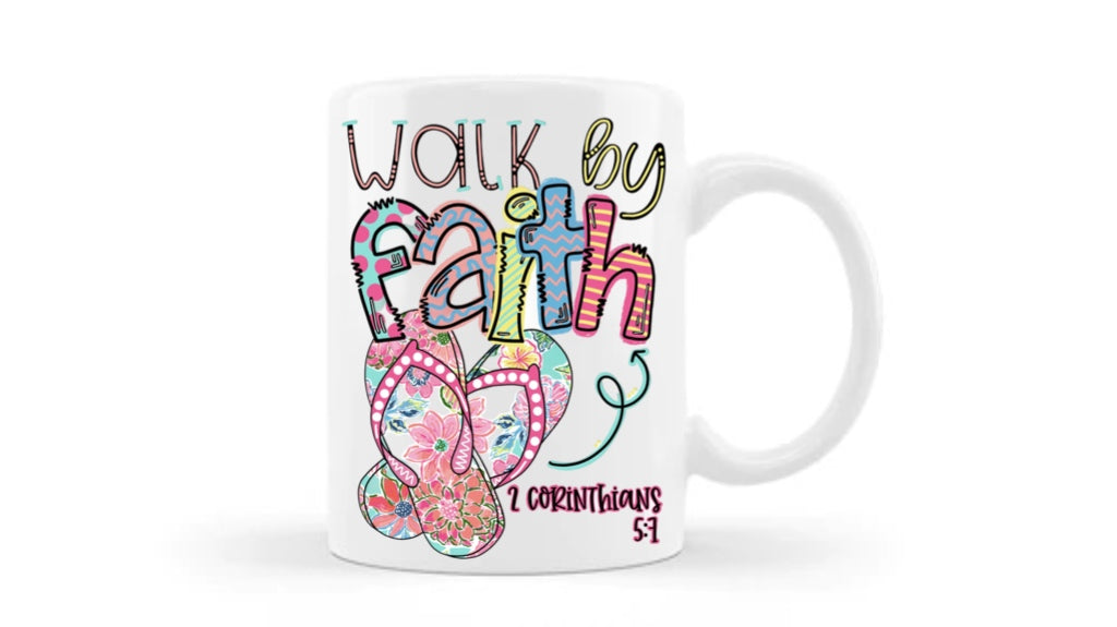 Walk by faith mug