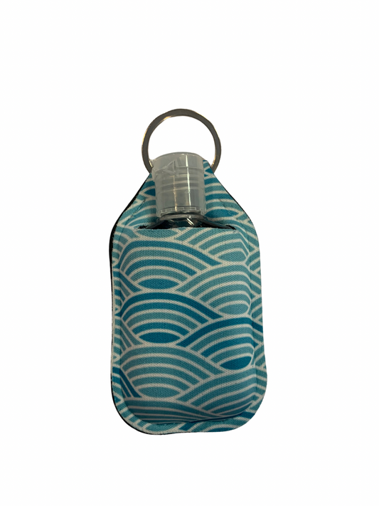 Blue Wave Hand Sanitizer Keyring